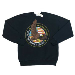Vintage NOS Operation Desert Storm Raglan Sweatshirt Made In USA Large Tultex
